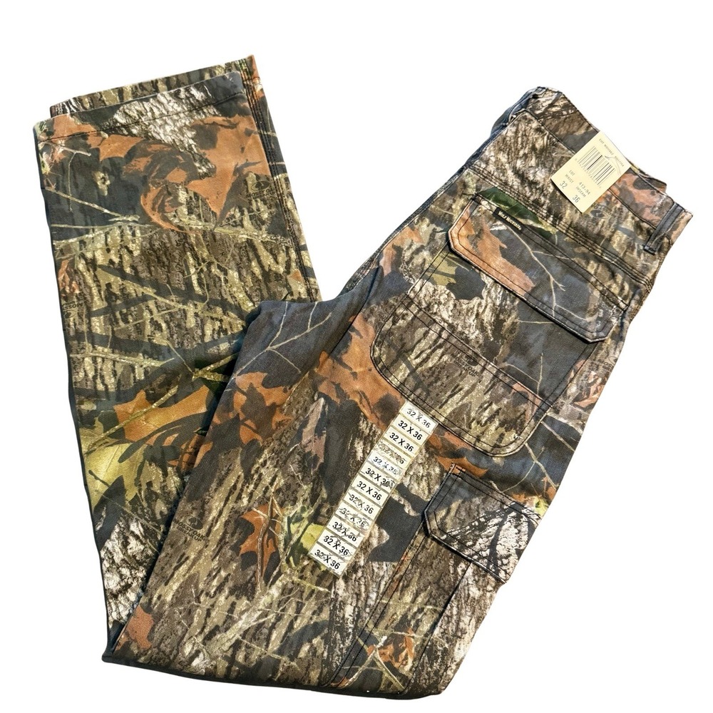 Men's Vintage Wolf Mountain Cargo Pants Mossy Oak Break-Up Camo NWT 32x36 by KEY